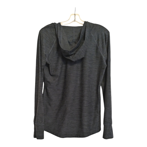 Ladies TUFF Atletics hooded top. EUC. Lightweight  Dark Grey.  Size L - Picture 3 of 8